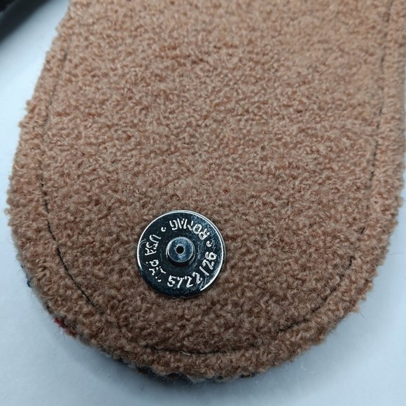 Range of Emotion Jeanea Michelle Purse Dont Forget Your Coat Brown Patches Wool - Picture 12 of 16